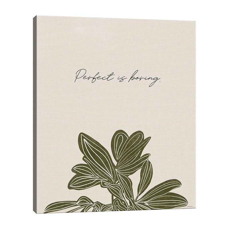 Lumaprints Perfect Is Boring Canvas Art