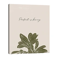 Lumaprints Perfect Is Boring Canvas Art