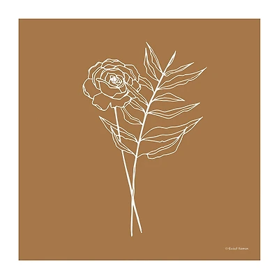 Lumaprints White Floral Line Drawing Canvas Art