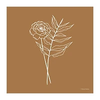 Lumaprints White Floral Line Drawing Canvas Art