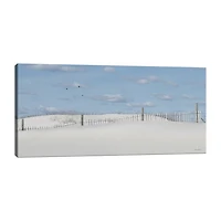 Lumaprints White Sandy Shore Coastal Canvas Art