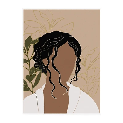 Lumaprints Simple Woman Tropical Portrait Canvas Art