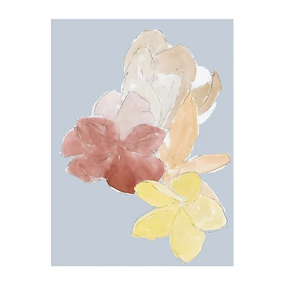 Lumaprints Blue Floral Block I Modern Canvas Art