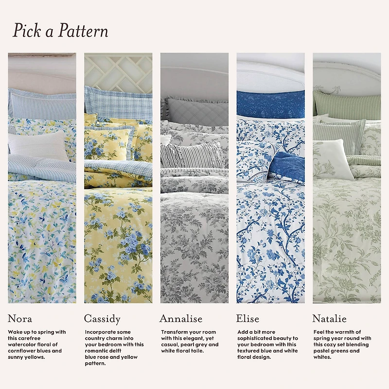 Laura Ashley Branch Toile 7-pc. Midweight Comforter Set