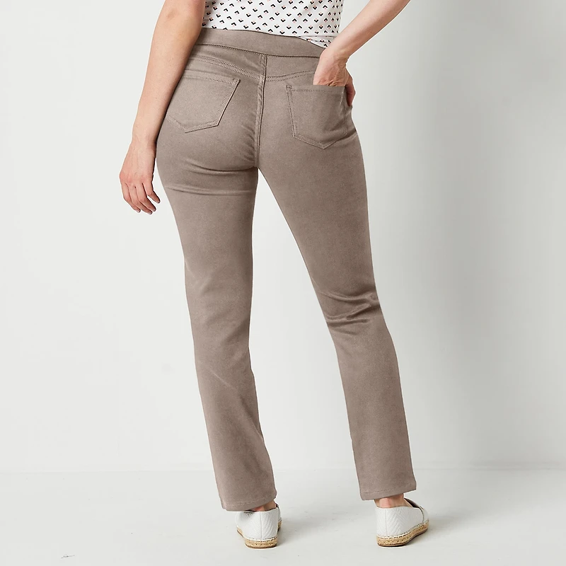 Liz Claiborne Amber Womens Straight Mid Rise Pull-On Pant