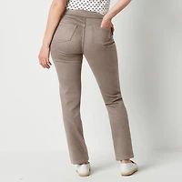 Liz Claiborne Amber Womens Straight Mid Rise Pull-On Pant
