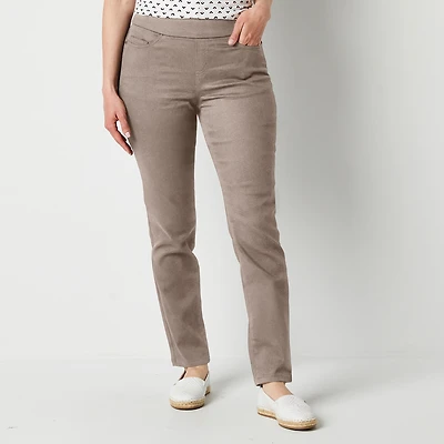 Liz Claiborne Amber Womens Straight Mid Rise Pull-On Pant