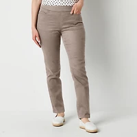 Liz Claiborne Amber Womens Straight Mid Rise Pull-On Pant