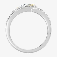 Enchanted Disney Fine Jewelry Womens 1/10 CT. T.W. Genuine Blue Sapphire 14K Gold Over Silver Moana Cocktail Ring