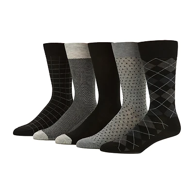 Stafford Casual Dress Mens 5 Pair Crew Socks