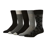 Stafford Casual Dress Mens 5 Pair Crew Socks