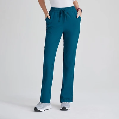 Skechers Skp623 Gamma 6-Pocket Mid-Rise Tapered Leg Womens Petite Tag Free STRETCH FABRIC Moisture Wicking Scrub Pant