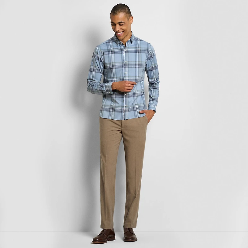 Van Heusen Soft Lux Stretch Mens Regular Fit Dress Flat Front Pant