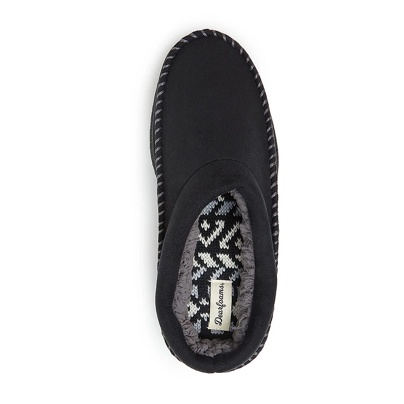 Dearfoams Thompson Mens Memory Foam Clog Slippers