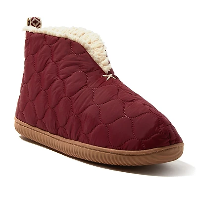 Dearfoams Warm Up Mens Memory Foam Bootie Slippers