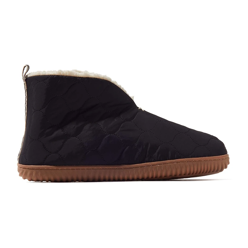 Dearfoams Warm Up Mens Memory Foam Bootie Slippers