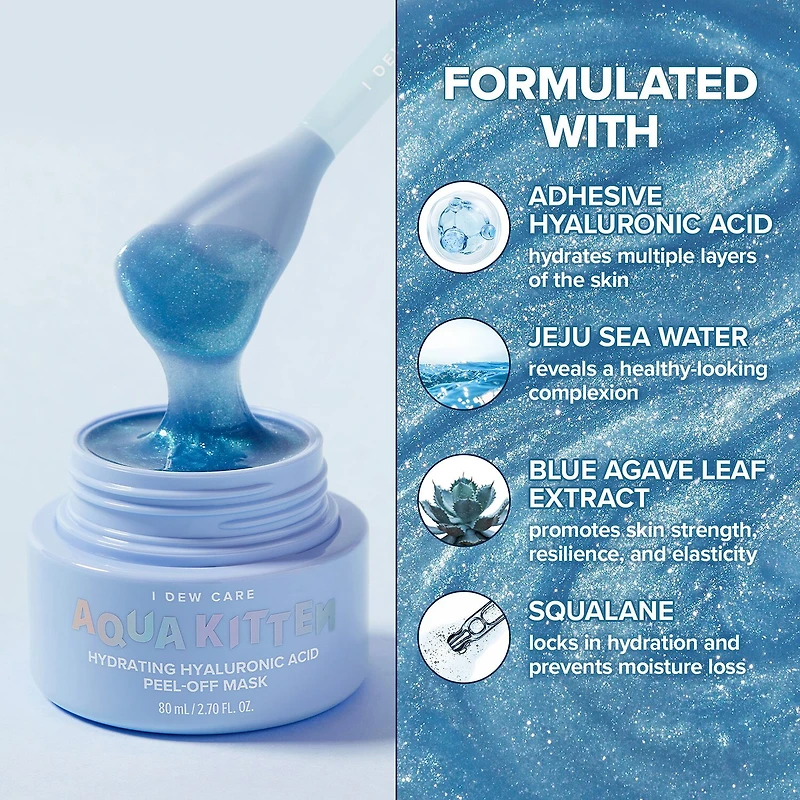 I Dew Care Aqua Kitten Hydrating Hyaluronic Acid Peel-Off Mask