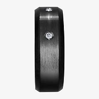 (F / Si2) Mens 8MM 1/10 CT. T.W. Lab Grown White Diamond Platinum Wedding Band