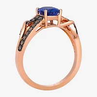 Le Vian Chocolatier® Ring featuring 1 cts. Blueberry Tanzanite®, 1/4 Chocolate Diamonds® set 14K Strawberry Gold®