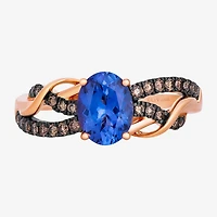 Le Vian Chocolatier® Ring featuring 1 cts. Blueberry Tanzanite®, 1/4 Chocolate Diamonds® set 14K Strawberry Gold®