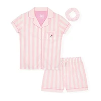 Sleep On It Little & Big Kid Girls Short Sleeve 2-pc. Pajama Set