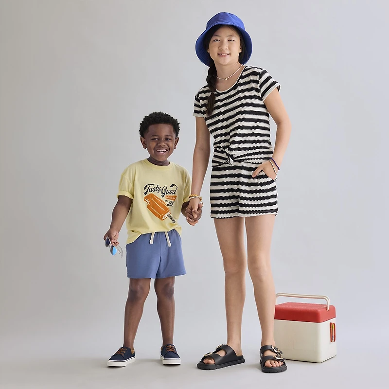 Thereabouts Little & Big Kid Girls Crew Neck Short Sleeve T-Shirt