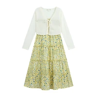 by&by girl Big Kid Girls Floral 2-pc. Dress Set