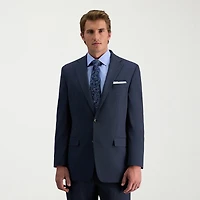 Haggar JMH Sharkskin Mens Stretch Fabric Classic Fit Windowpane Suit Jacket