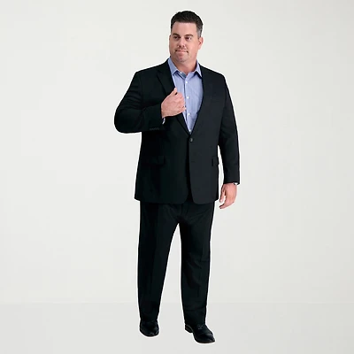 Haggar JMH Premium Stretch Sharkskin Mens Big Fabric Classic Fit Flat Front Suit Pant