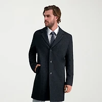 Haggar Brushed Herringbone Mens Midweight Topcoat Coat