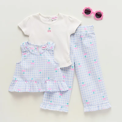 Little Lass Baby Girls 4-pc. Pant Set