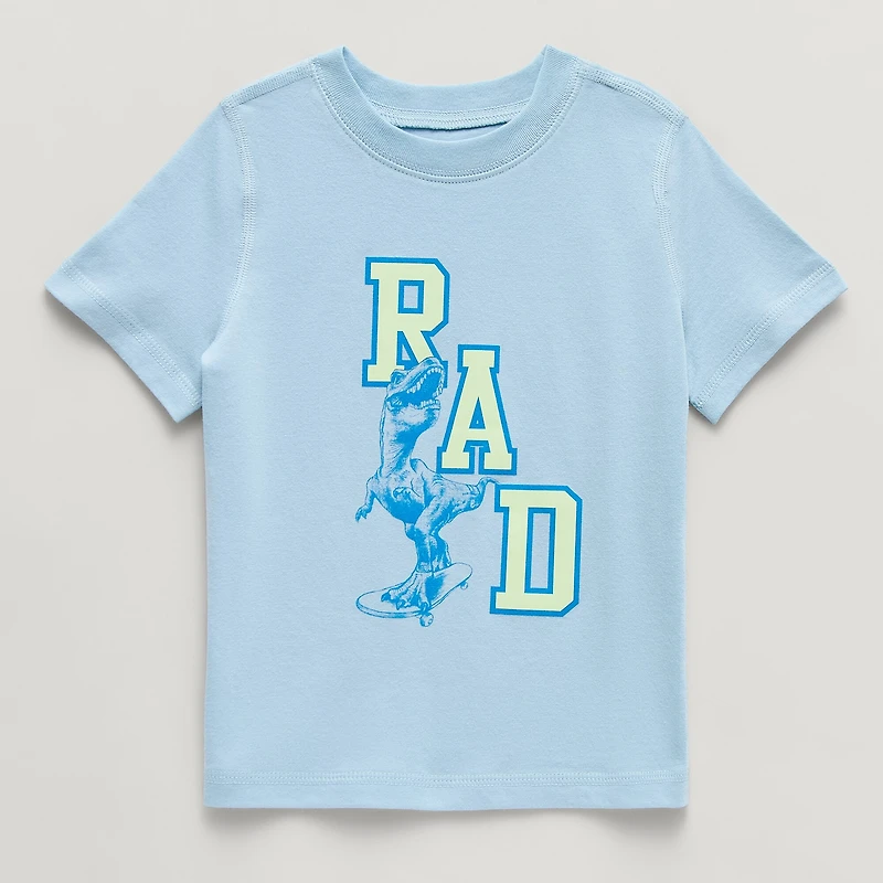 Okie Dokie Toddler Boys Sensory Friendly Round Neck Short Sleeve Adaptive Regular Fit Graphic T-Shirt