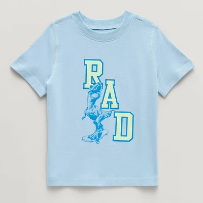 Okie Dokie Toddler Boys Sensory Friendly Round Neck Short Sleeve Adaptive Regular Fit Graphic T-Shirt