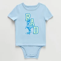 Okie Dokie Toddler Boys Hidden Access Opening Adaptive Round Neck Short Sleeve Bodysuit