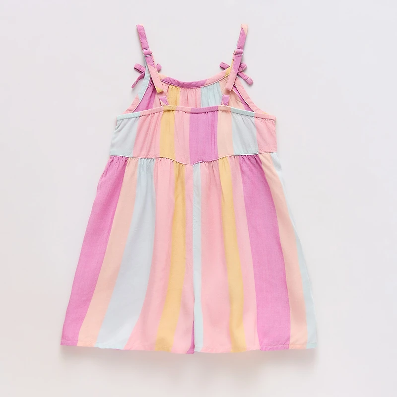 Okie Dokie Toddler & Little Girls Sleeveless Striped Romper
