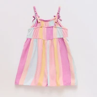 Okie Dokie Toddler & Little Girls Sleeveless Striped Romper