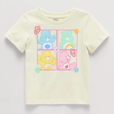 Toddler Girls Crew Neck Short Sleeve Regular Fit Care Bears Graphic T-Shirt