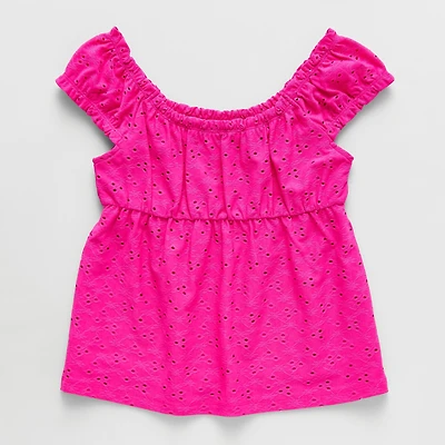 Thereabouts Little & Big Kid Girls Scoop Neck Sleeveless Blouse