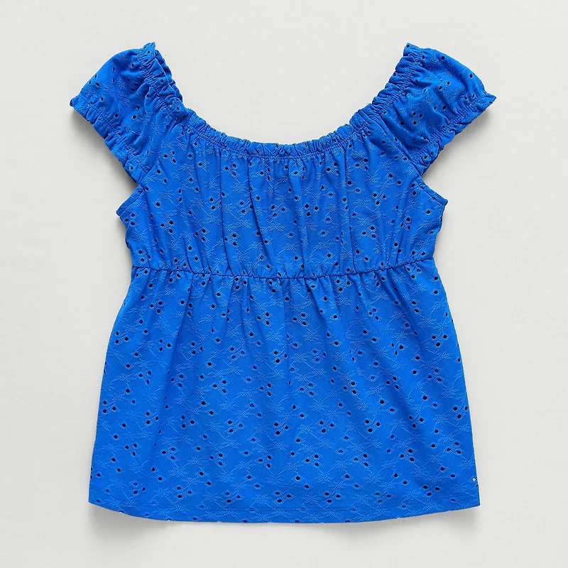 Thereabouts Little & Big Kid Girls Scoop Neck Sleeveless Blouse