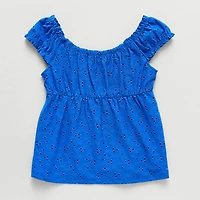 Thereabouts Little & Big Kid Girls Scoop Neck Sleeveless Blouse