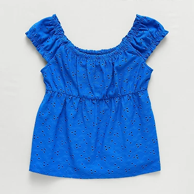 Thereabouts Little & Big Kid Girls Scoop Neck Sleeveless Blouse