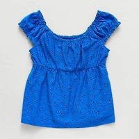 Thereabouts Little & Big Kid Girls Scoop Neck Sleeveless Blouse