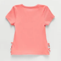 Thereabouts Little & Big Kid Girls Crew Neck Short Sleeve Embroidered T-Shirt
