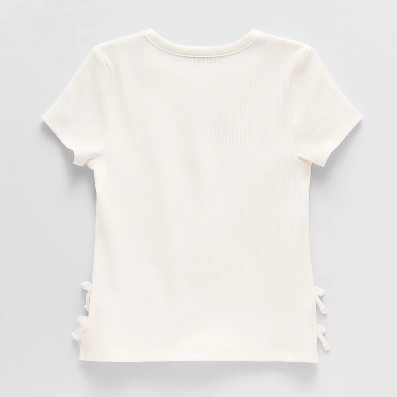 Thereabouts Little & Big Kid Girls Crew Neck Short Sleeve Embroidered T-Shirt