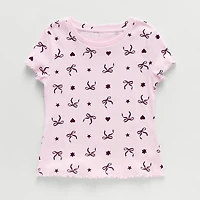 Thereabouts Little & Big Kid Girls Crew Neck Short Sleeve T-Shirt