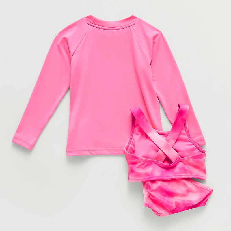 Nike Little Girls UV Protection Ombre 2-pc. Rash Guard Set