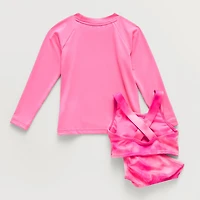 Nike Little Girls UV Protection Ombre 2-pc. Rash Guard Set