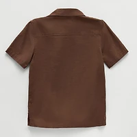 Thereabouts Little & Big Kid Boys Short Sleeve Regular Fit Button-Down Shirt