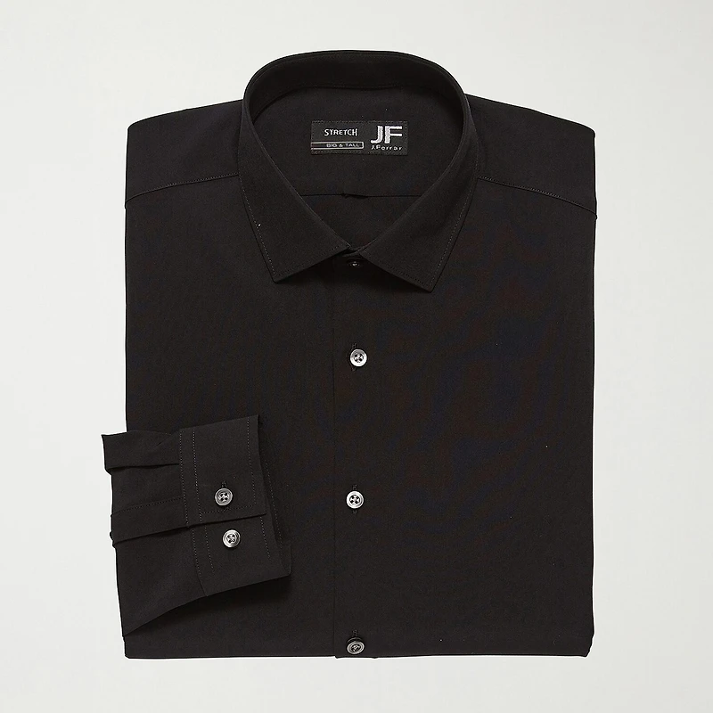 J. Ferrar Mens Big & Tall 360 Stretch Regular Fit Easy Care Fabric Long Sleeve Dress Shirt