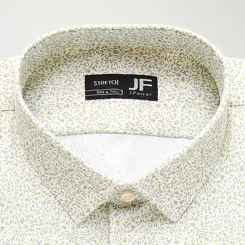 J. Ferrar Big And Tall 360 Stretch Performance Mens Regular Fit Wrinkle Free Long Sleeve Dress Shirt